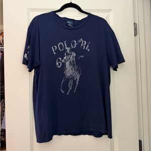 Polo by Ralph Lauren Navy Crewneck Tee with Label Detail